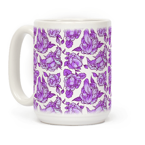 Floral Penis Purple Coffee Mug